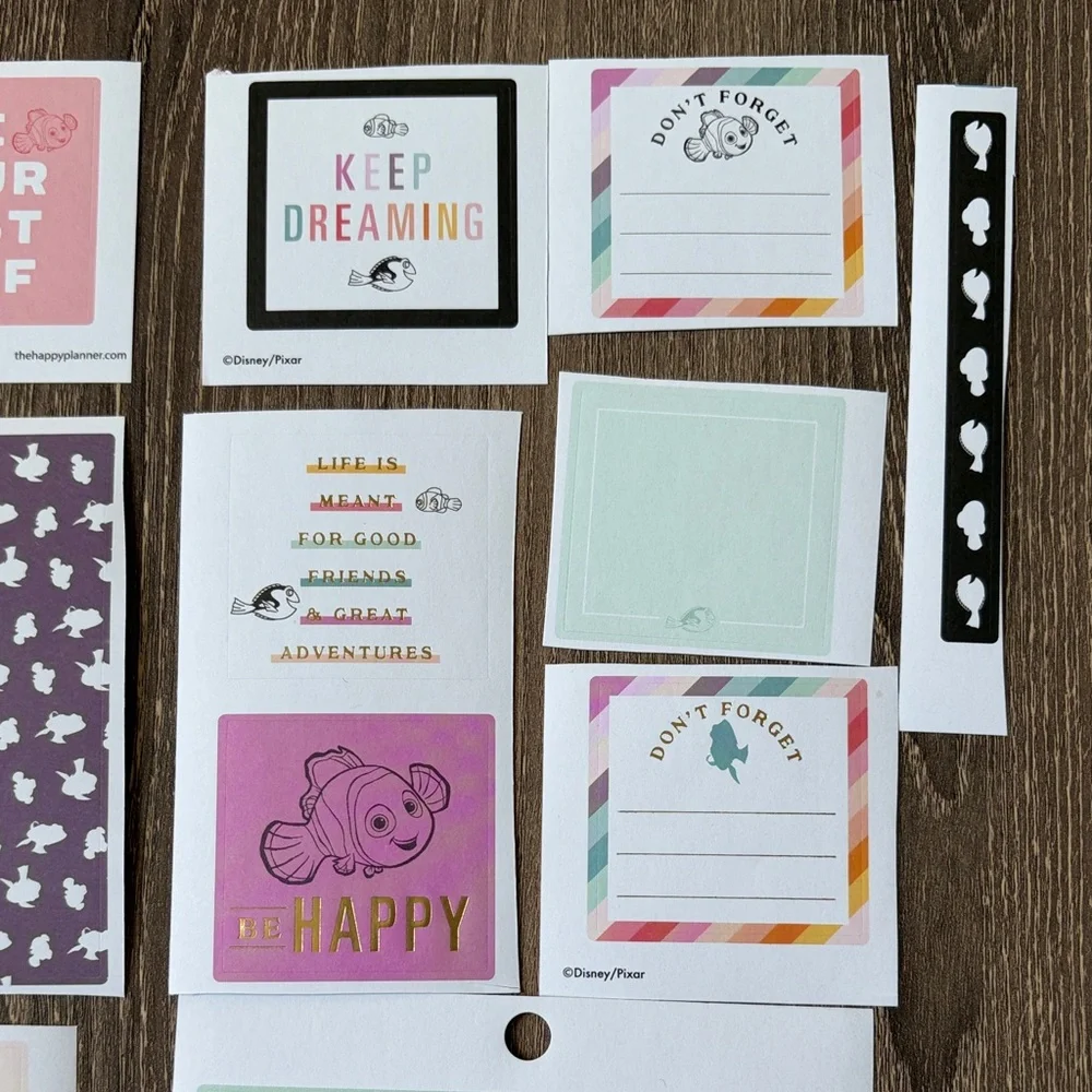 ❤️ $4 Disney Finding Nemo Not So Mystery Happy Planner Sticker Set